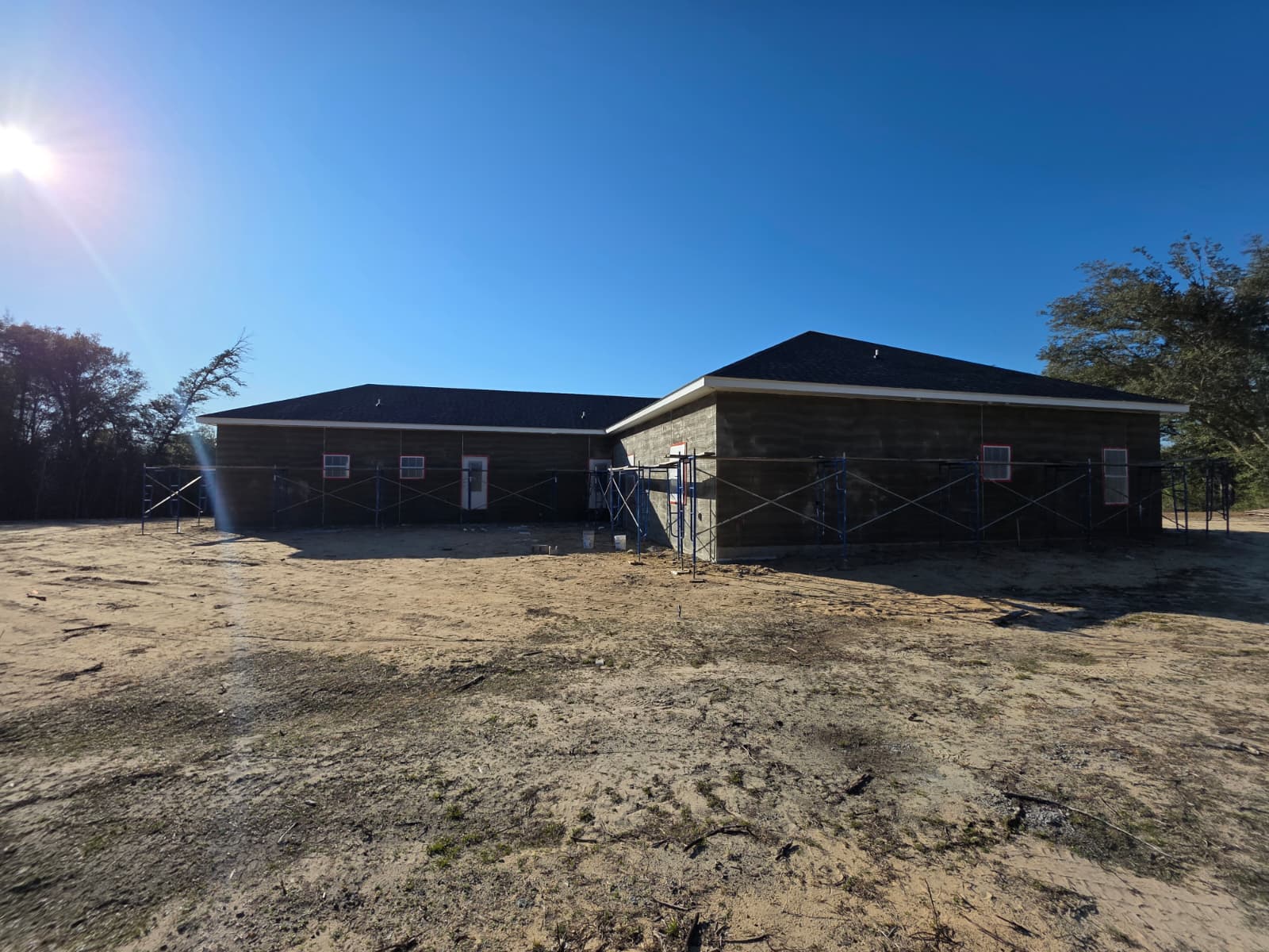 Modern two-story new construction stucco