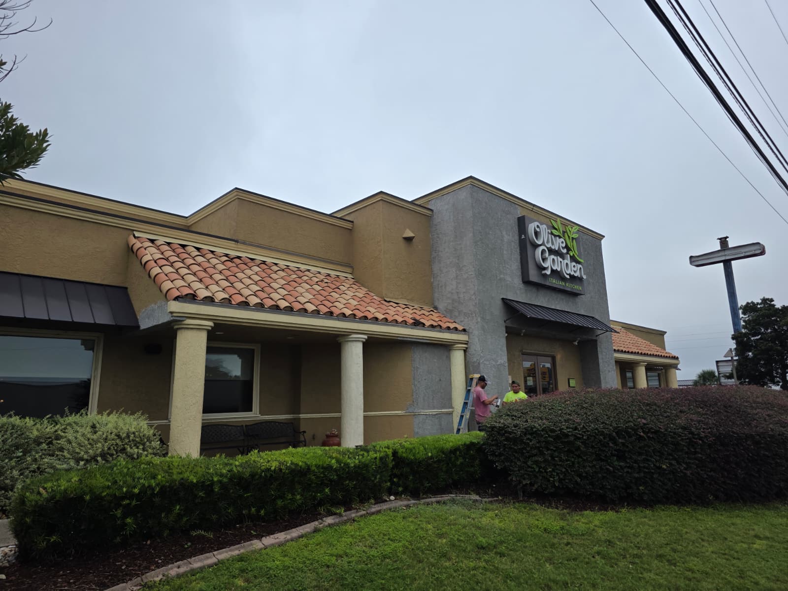 Olive Garden stucco repair complete