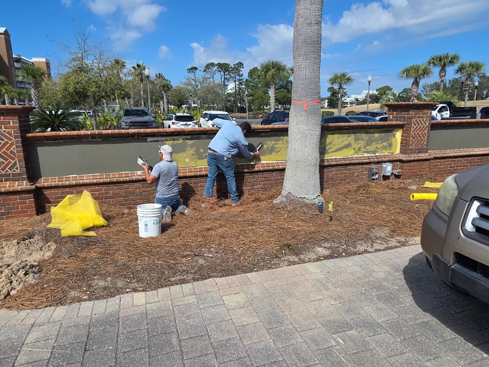 Three-story beachfront estate full exterior stucco