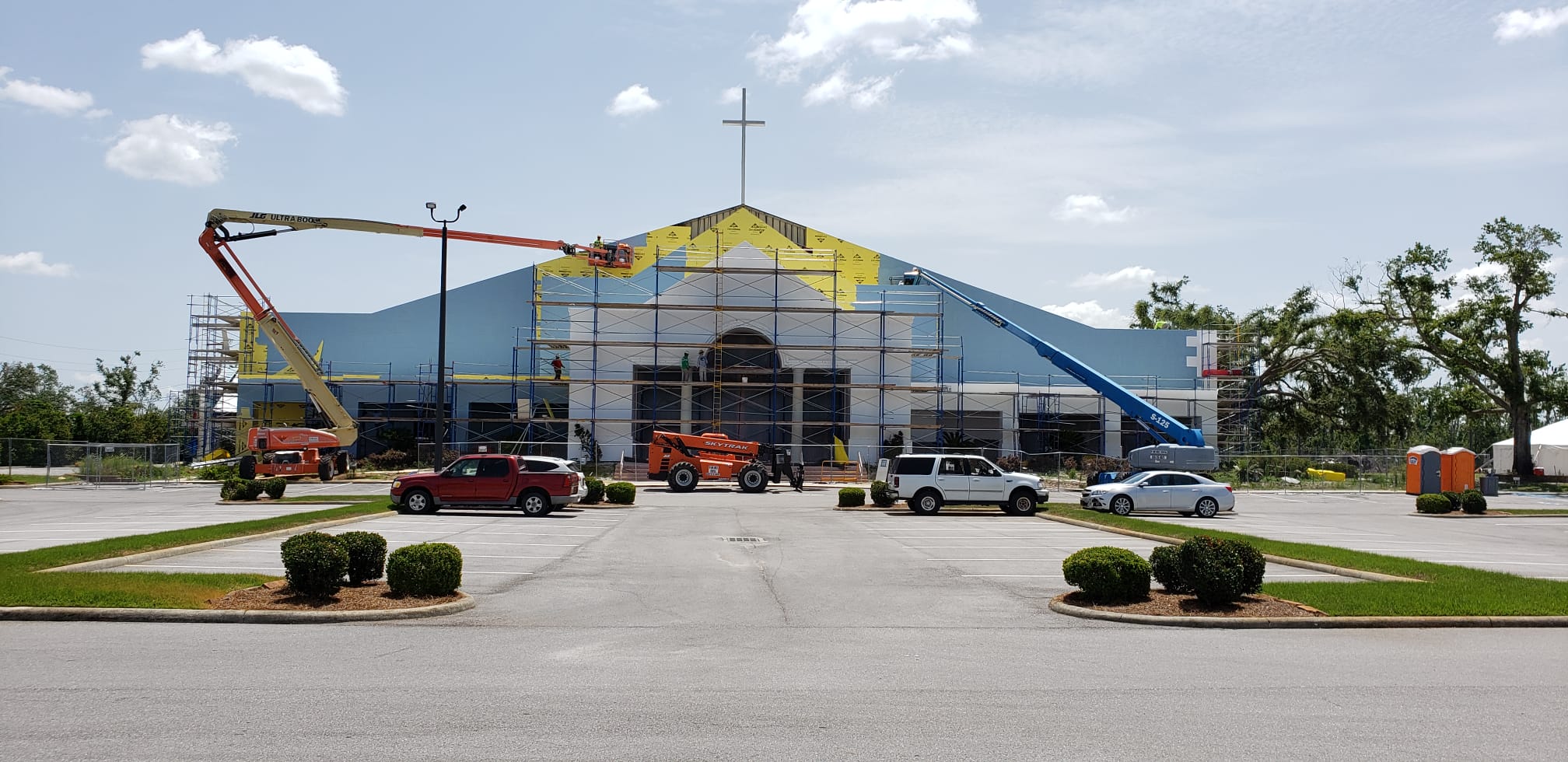 Church EIFS mid-construction progress