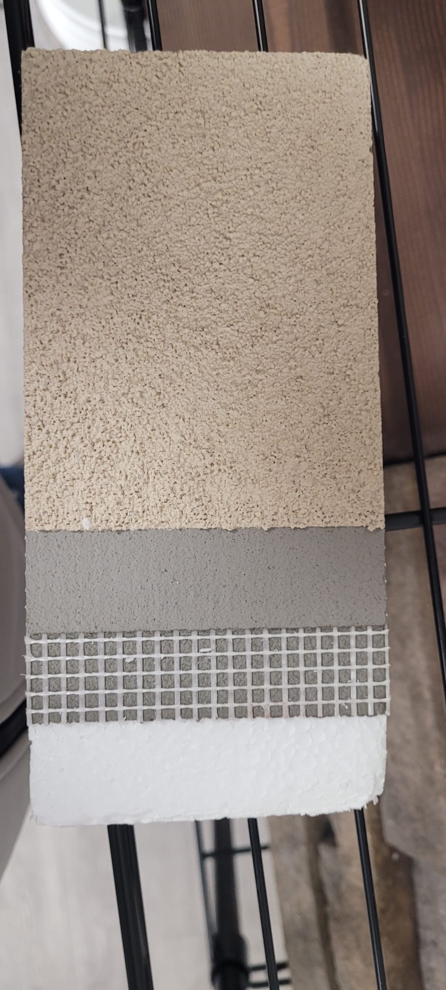 Stucco system sample board