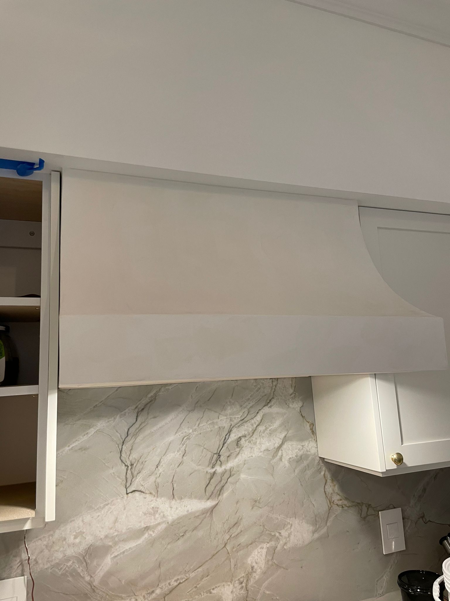 Venetian plaster interior in progress