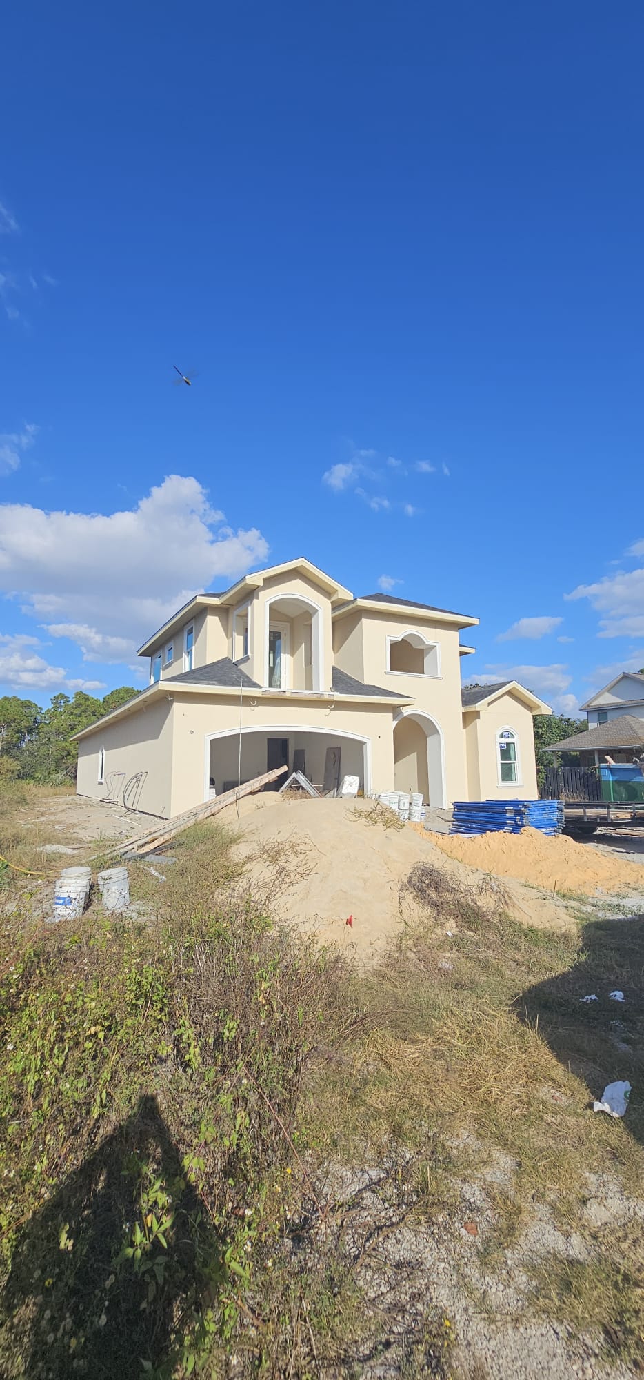 Exterior stucco house
